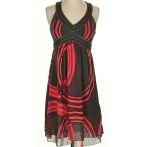 DKNY Jeans Womens Multicolor Geometric Print Sleeveless Mini Dress Size S